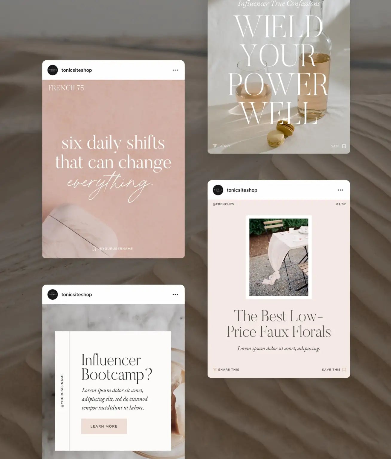 French 75 Social Media Canva Templates
