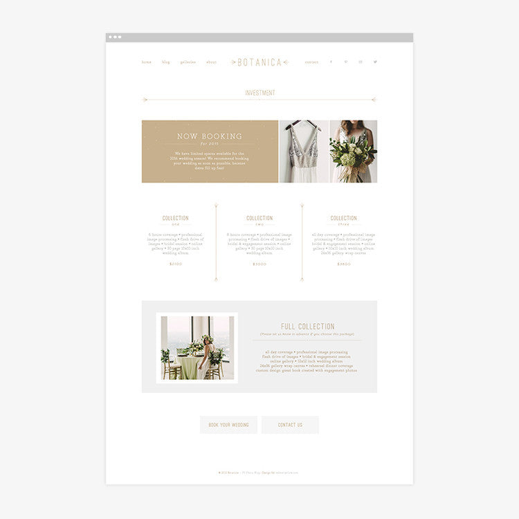 Featured Product | Botanica ProPhoto 5 Investment Page Template